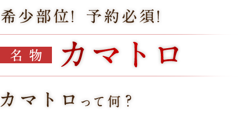 名物『カマトロ』